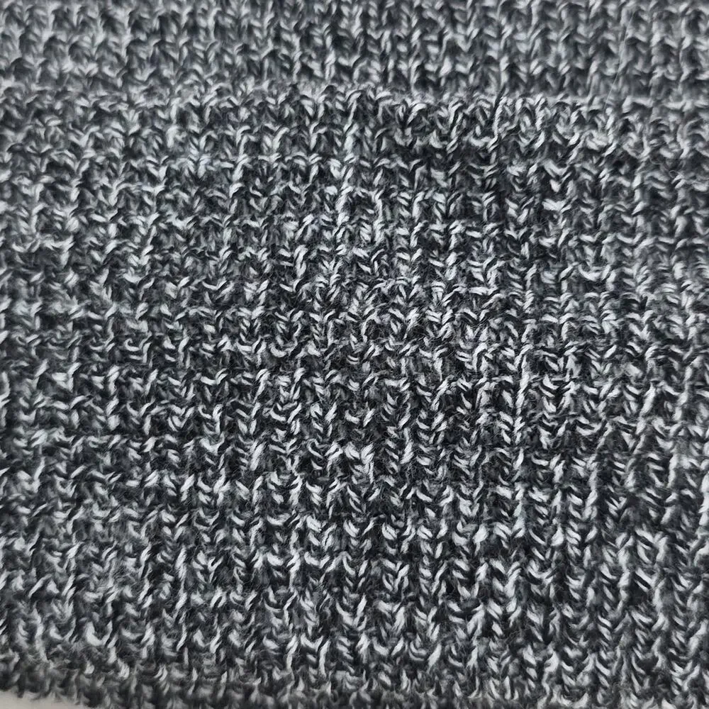 American Eagle Black Marbled Waffle Knit Beanie NWT Unisex Slouchy Winter Hat OS